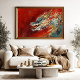 Dragon Fiery Abyss Fantasy Oil Painting - image 5