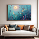 Dragonflies in Tranquil Moonlight Insect Oil Painting - image 4