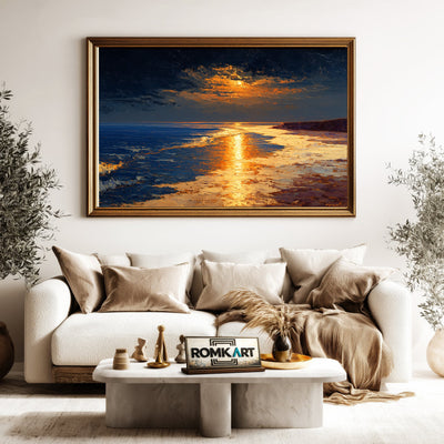 Dream Coastal Sunset Oil Painting - image 5