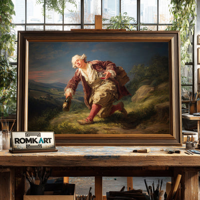 drunken man stumbling Figurative Oil Painting - image 2