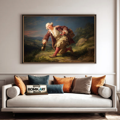 drunken man stumbling Figurative Oil Painting - image 4