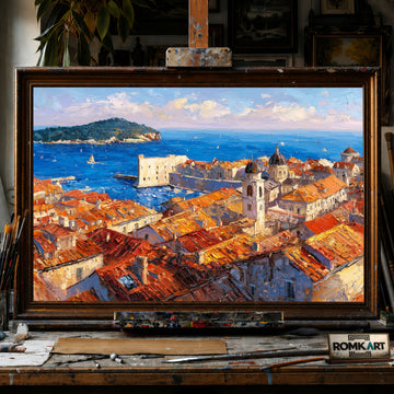 Dubrovnik, Croatia hand-painted oil painting on canvas