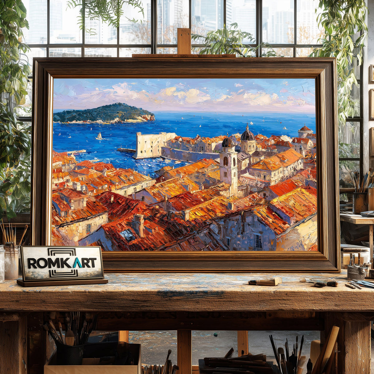 Dubrovnik, Croatia Cityscape Oil Painting - image 2