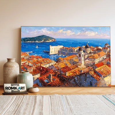 Dubrovnik, Croatia Cityscape Oil Painting - image 3