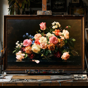 Dutch floral still life - Hand-Painted Oil Painting - View 1