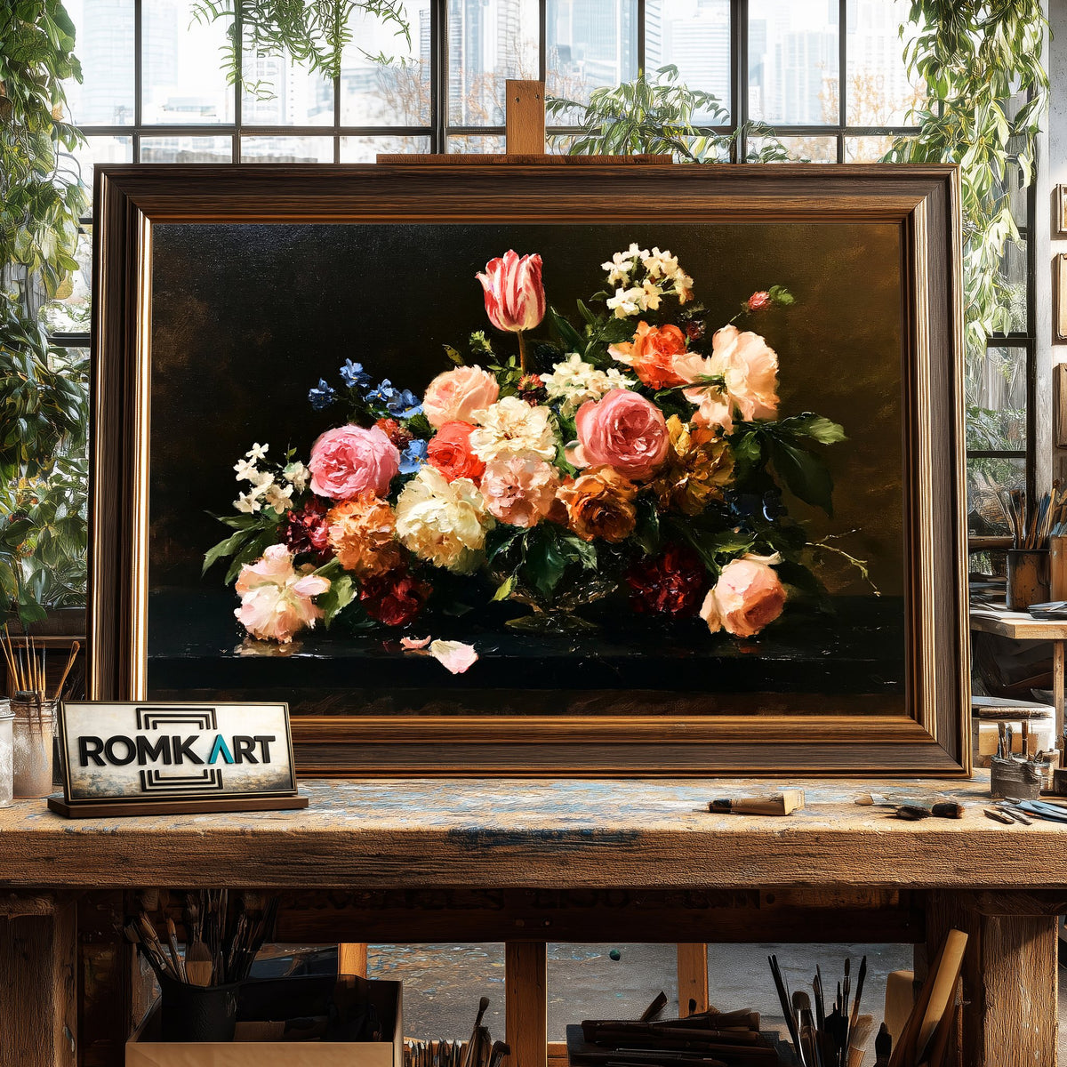 Dutch Floral Still Life Oil Painting - image 2