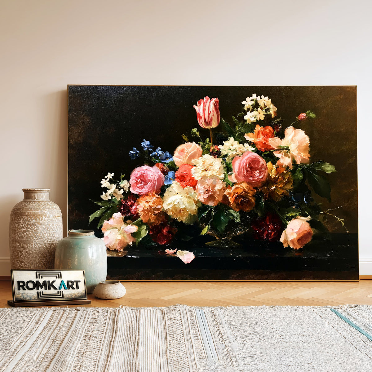 Dutch Floral Still Life Oil Painting - image 3
