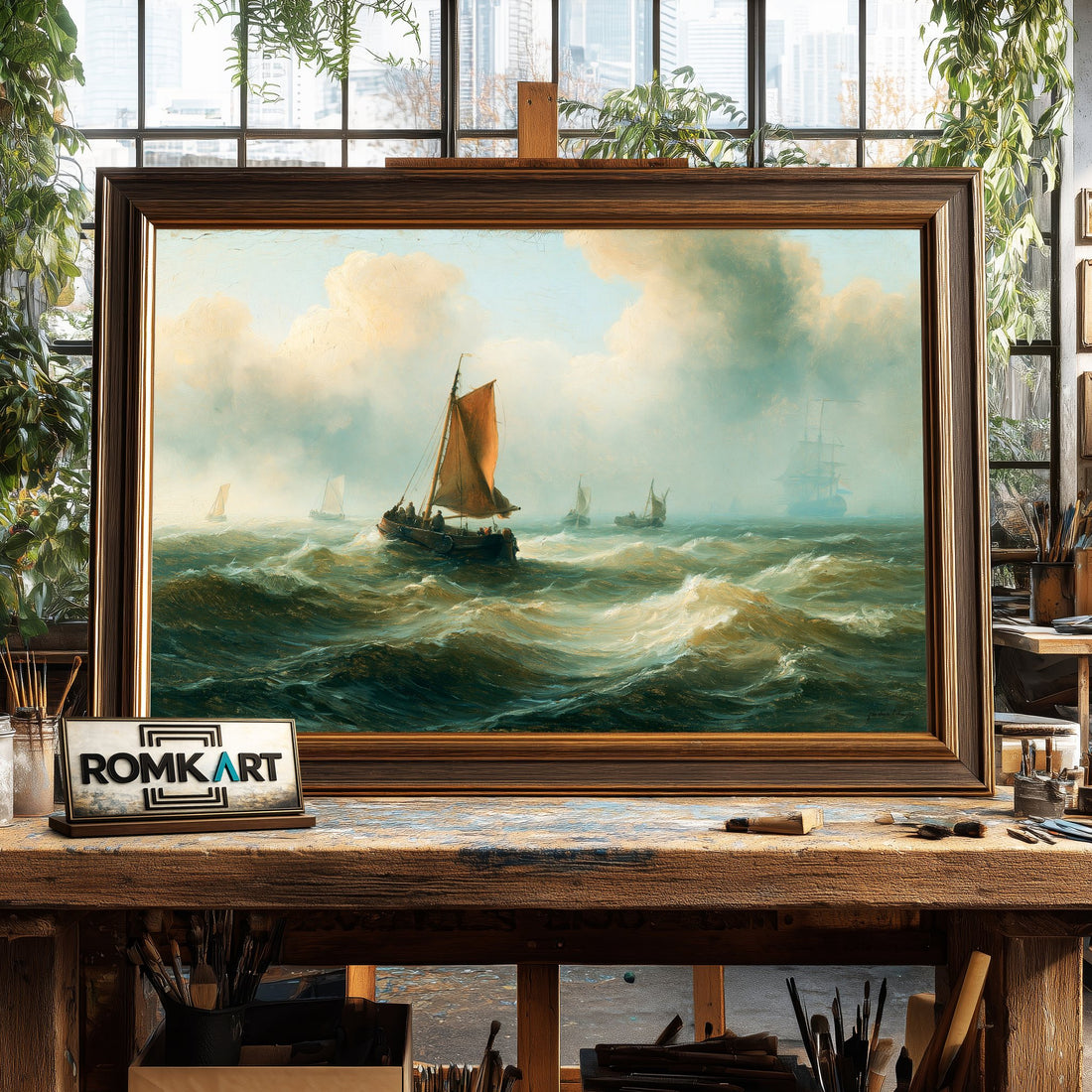 Dutch maritime - Hand-Painted Oil Painting - View 1