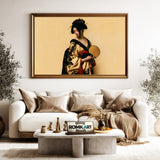 Elegant Japanese Woman Oil Painting - image 5