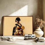 Elegant Japanese Woman Oil Painting - image 6