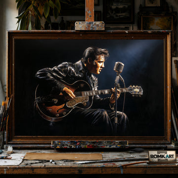 Elvis Presley hand-painted oil painting on canvas
