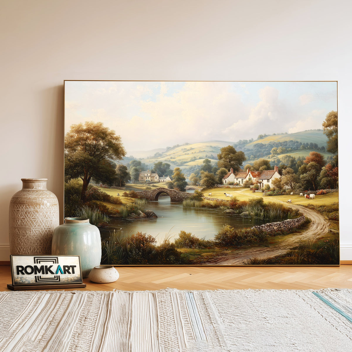 England Countryside Oil Painting - image 3