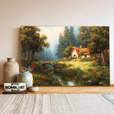 England Fairytale Cottage Oil Painting - image 3