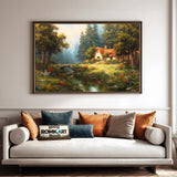England Fairytale Cottage Oil Painting - image 4