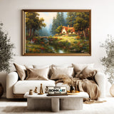 England Fairytale Cottage Oil Painting - image 5