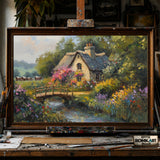 English Countryside hand-painted oil painting on canvas