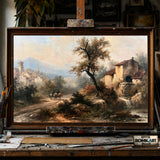 European Countryside hand-painted oil painting on canvas