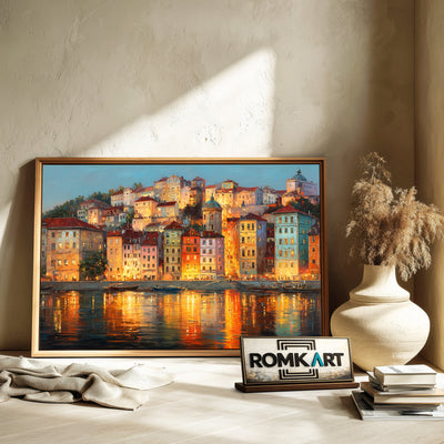 European Riverside Oil Painting - image 6