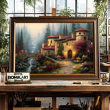 European-style Villa Architectural Oil Painting - image 2