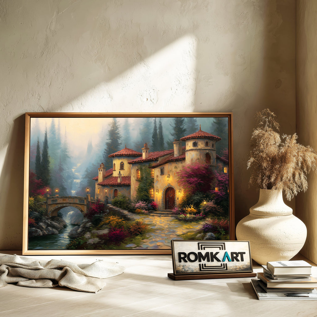 European-style Villa Architectural Oil Painting - image 6