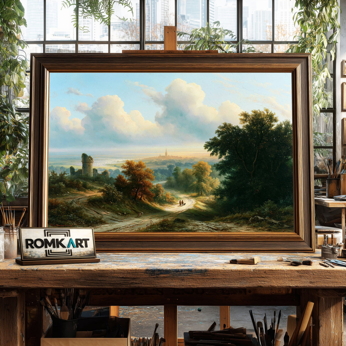 European Summer Landscape Oil Painting - image 2