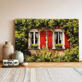 European Window Cottage Countryside Oil Painting - image 3
