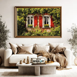 European Window Cottage Countryside Oil Painting - image 5
