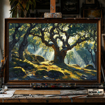Fairy-tale Forest hand-painted oil painting on canvas