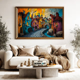 Fairy-tale Town Fantasy Oil Painting - image 5