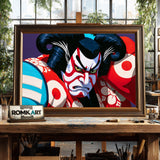 Fierce Kabuki Asian Art Oil Painting - image 2