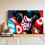 Fierce Kabuki Asian Art Oil Painting - image 3