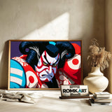 Fierce Kabuki Asian Art Oil Painting - image 6