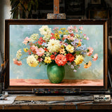 floral summer bouquet - Hand-Painted Oil Painting - View 1