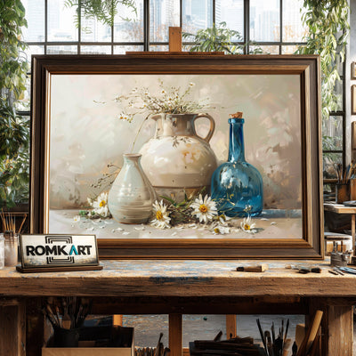 Floral Vase Still Life Oil Painting - image 2