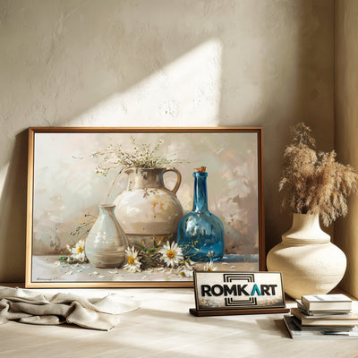 Floral Vase Still Life Oil Painting - image 6