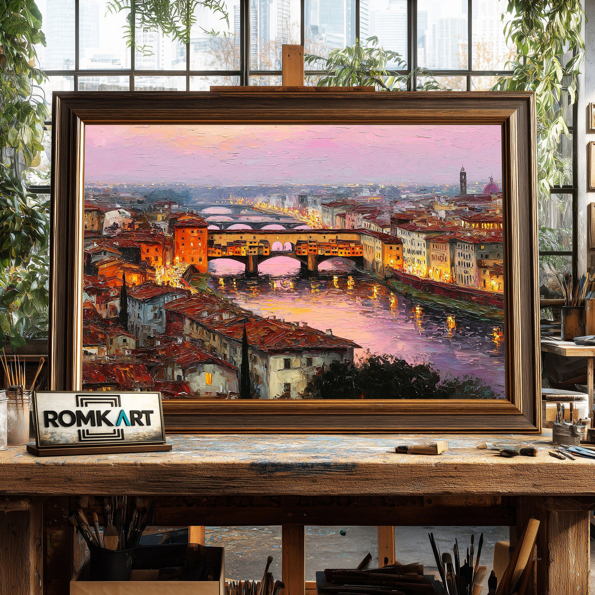 Florence, Italy Cityscape Oil Painting - image 2