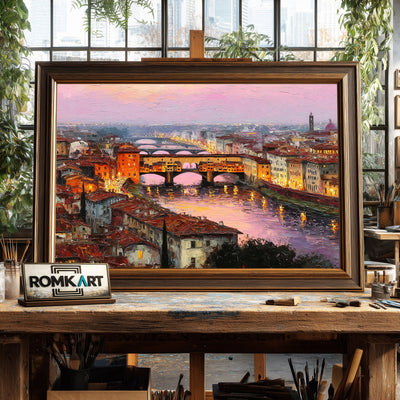 Florence, Italy Cityscape Oil Painting - image 2