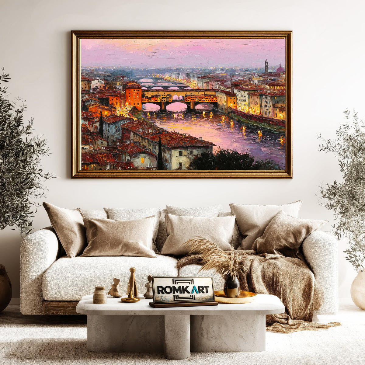Florence, Italy Cityscape Oil Painting - image 5