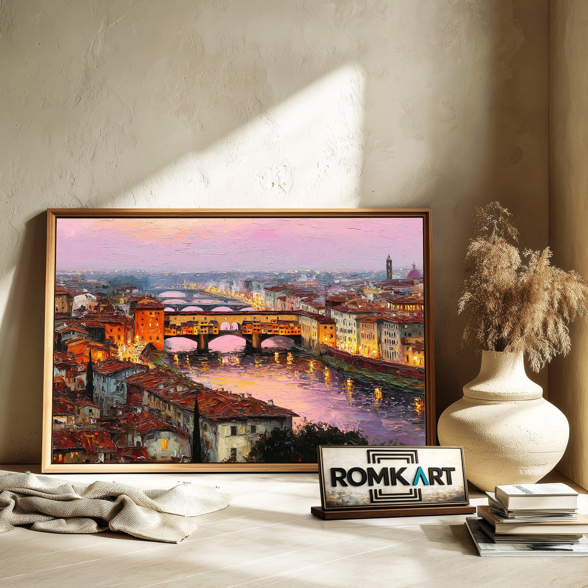 Florence, Italy Cityscape Oil Painting - image 6