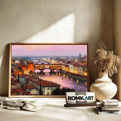 Florence, Italy Cityscape Oil Painting - image 6