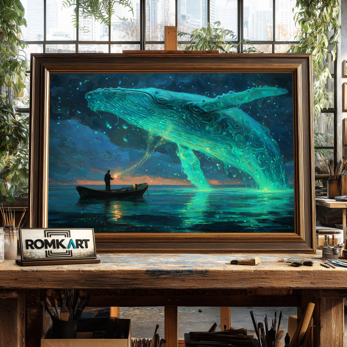 Flying Whale Oil Painting - image 2