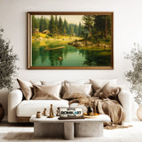 Forest Lake Oil Painting - image 5