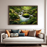 Forest Mountain Stream Waterscape Oil Painting - image 4