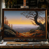 Forest Path at Twilight hand-painted oil painting on canvas