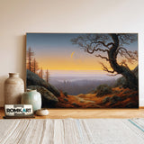 Forest Path at Twilight Forest Landscape Oil Painting - image 3