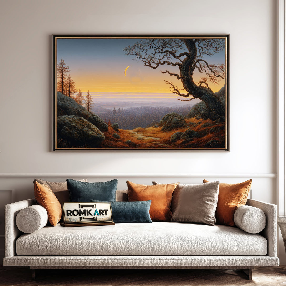Forest Path at Twilight Forest Landscape Oil Painting - image 4