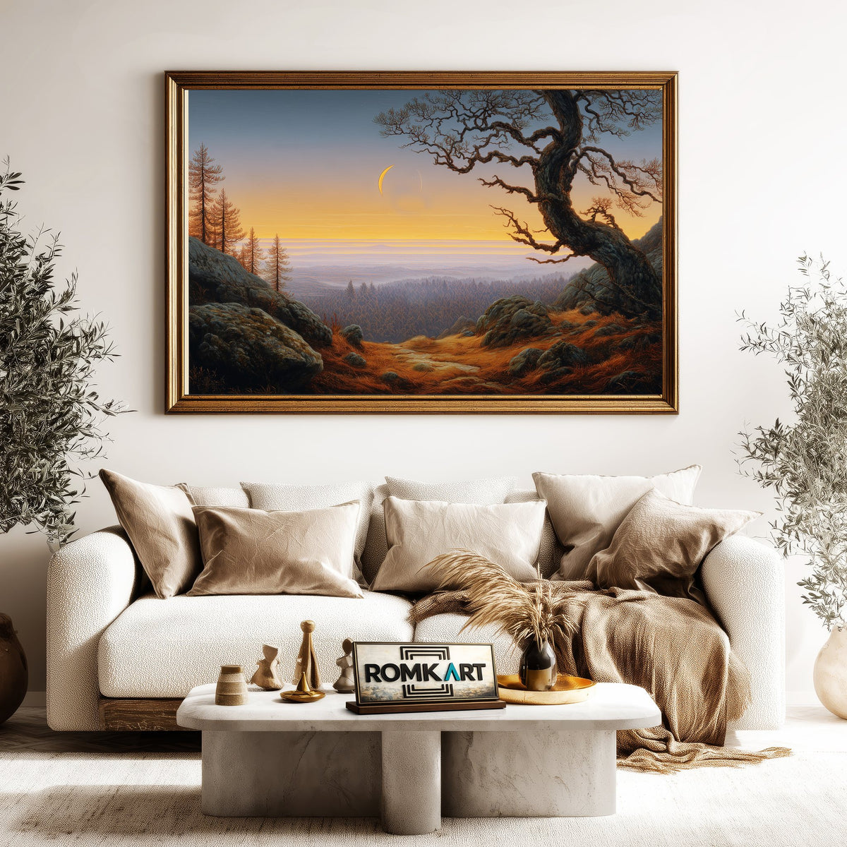 Forest Path at Twilight Forest Landscape Oil Painting - image 5