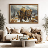 Formidable Viking Warriors Historical Oil Painting - image 5