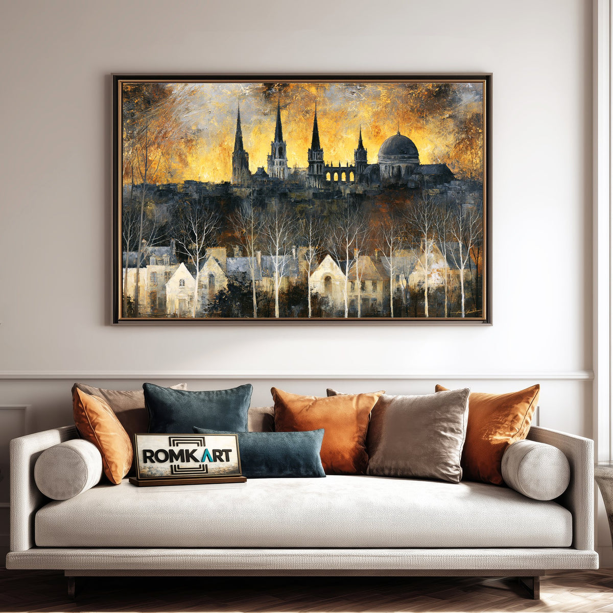 French Cityscape Oil Painting - image 4