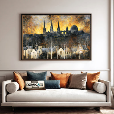 French Cityscape Oil Painting - image 4